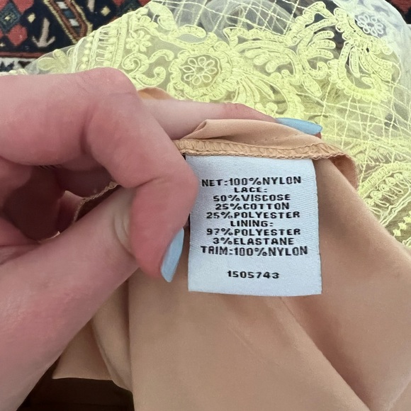 Thurley Yellow Lace Overlay Dress - Picture 6 of 8